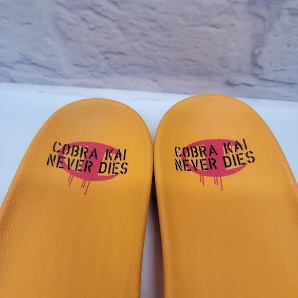 CHAMPION Brand X Cobra Kai Slides Mens Size 12 Miyagi Do Karate Kid - Picture 8 of 10